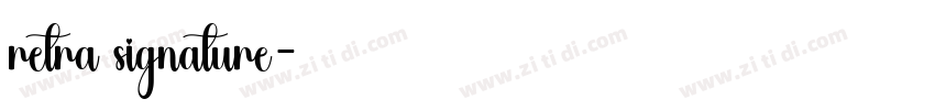 retra signature字体转换